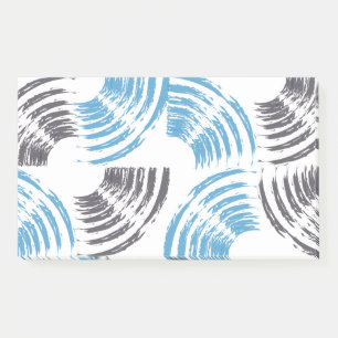 Moderne, coole, trendige, blaue abstrakte Pinselst Post-it Klebezettel