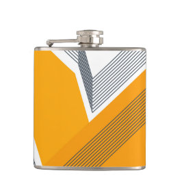 Moderne, coole, trendige, urbane, einfache geometr flachmann