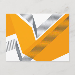 Moderne, coole, trendige, urbane, einfache geometr postkarte
