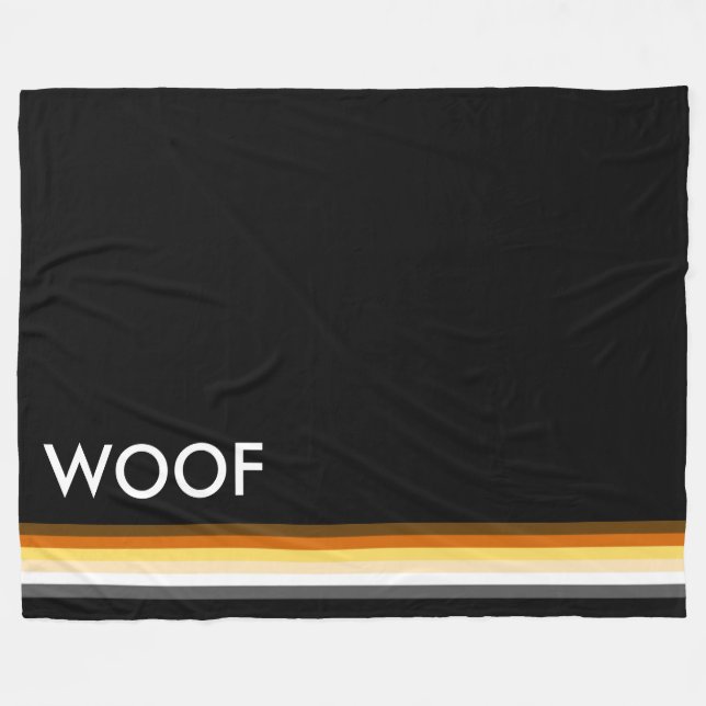 Moderne Coole und elegante Gay Bear Pride Flag WOO Fleecedecke (Vorderseite (Horizontal))