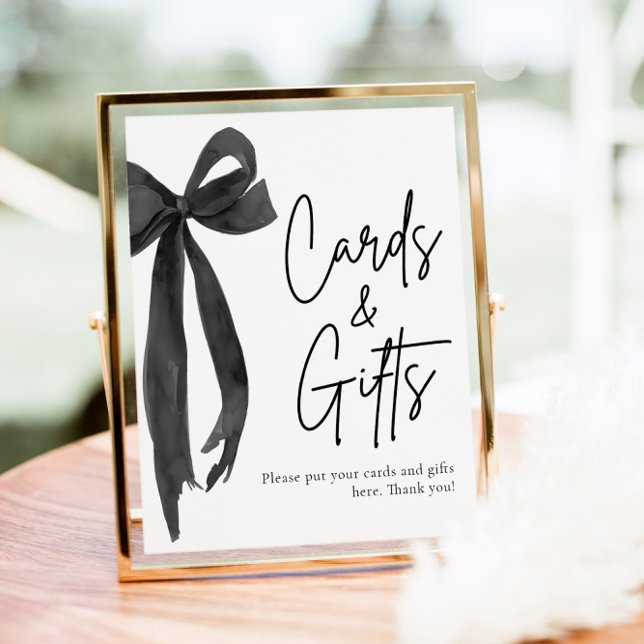 Moderne Coquette Black Bow Cards und Geschenke Zei Poster (Von Creator hochgeladen)