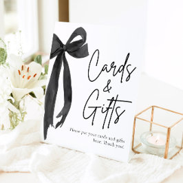 Moderne Coquette Black Bow Cards und Geschenke Zei Sockelschild