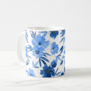 Moderne Cornflower Royal Blume Kaffeetasse
