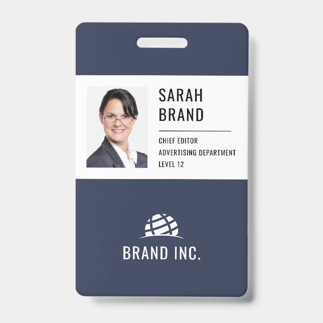 Moderne Corporate Business ID Ausweis (Vorderseite)