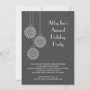 Moderne Corporate Holiday Party Einladung - grau