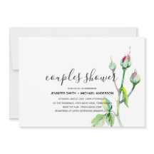 Moderne COUPLES SHOWER Aquarellfarben Rose handsch