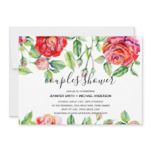 Moderne COUPLES SHOWER Aquarellfarben Rose handsch