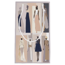 Moderne Couture Collage Gift Bag Kleine Geschenktüte