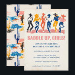 Moderne Cowgirls tanzen Erwachsene 30. Geburtstag  Einladung<br><div class="desc">Sattel auf, Mädchen! Feiern Sie stilvoll mit diesem pulsierenden Modern Cowgirls Dancing Birthday Party Invitation, ideal für einen 30. Geburtstag oder ein Meilenstein. Mit einem farbenprächtigen, zeitgenössischen Design und spielerischen Tanzveranstaltungen bietet diese Einladung Sets für Ihre Veranstaltung. Die moderne Ästhetik des Hauses eignet sich hervorragend für einen Mädchenabend, ein Party...</div>