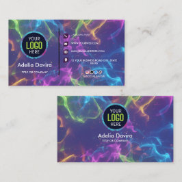 Moderne Creative Pro – Neon-Opal-Edelstein-Karte Visitenkarte