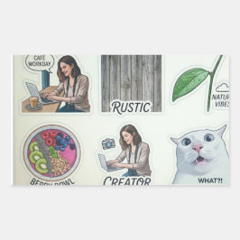 Moderne Creator & Nature Aufkleber Bogen - Lustige
