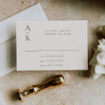 Moderne Creme Gray Monogram Mix Match Wedding RSVP Karte<br><div class="desc">Moderne Cream Gray Monogram Mix Match Wedding RSVP Karte mit modernen Paarungen in sanften modernen Erdtönen.</div>