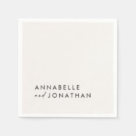 Moderne creme schwarz minimale zeitgenössische Hoc Serviette