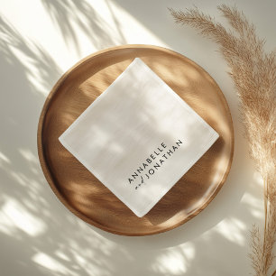 Moderne creme schwarz minimale zeitgenössische Hoc Serviette
