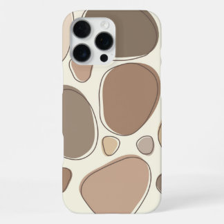 Moderne Creme und braune Abstrakte Steine iPhone 16 Pro Max Hülle
