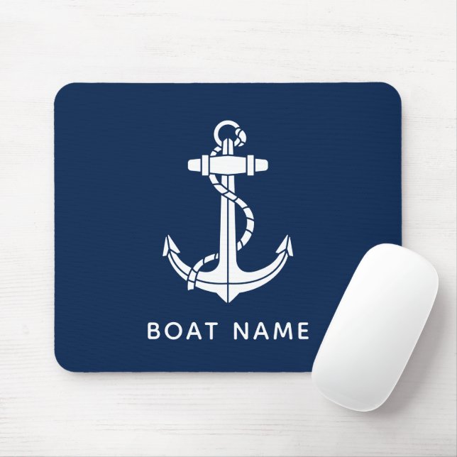 Moderne Crew für Schiffsnamen Anchor Segeln Mousepad (Mit Mouse)