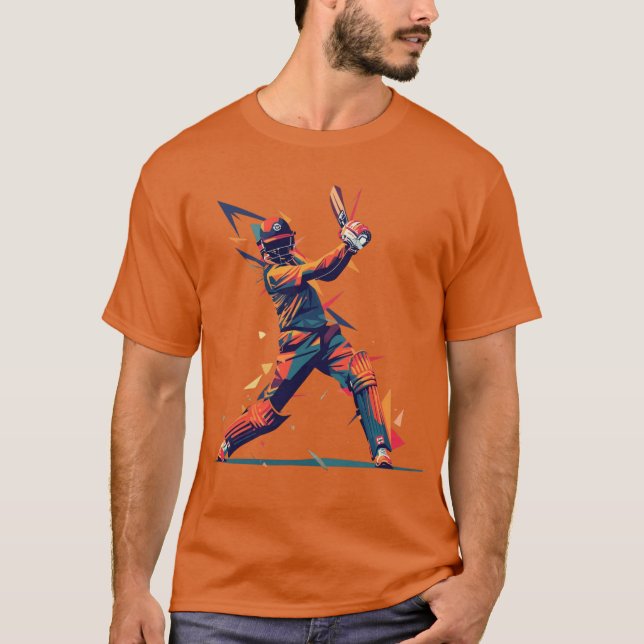 Moderne Cricket-Geometrie T20 Tee (Vorderseite)