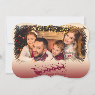 Moderne Cross Hatch Frohe Weihnachten Fancy Cut Fo