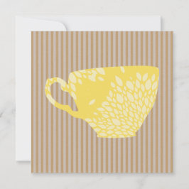 Moderne Cup & Stripes Square Grußkarte