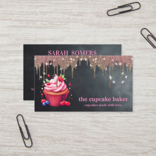 Moderne Cupcake-Logo-Bäckerei-Konditor-Catering-Co Visitenkarte