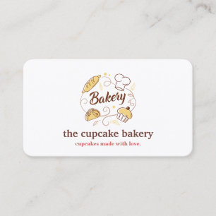 Moderne Cupcake-Logo-Bäckerei-Konditor-Catering-Co Visitenkarte