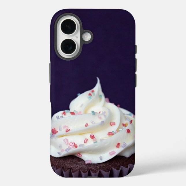 Moderne Cupcake Sprinkles Lila Case-Mate iPhone Hülle (Rückseite)
