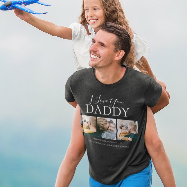 Moderne Custom I Liebe You Daddy | 3 FOTO T-Shirt (Von Creator hochgeladen)