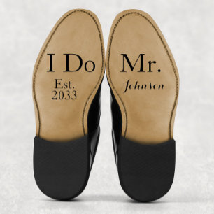 Moderne Custom Mr. I Groom Wedding Shoes Decal Aufkleber