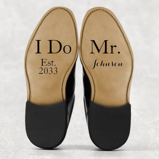 Moderne Custom Mr. I Groom Wedding Shoes Decal Aufkleber (Modern Custom Mr I Do Groom Wedding Shoes Decal
)