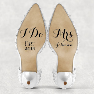 Moderne Custom Mrs. I Do Bride Wedding Shoes Decal Aufkleber