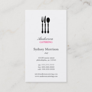 Moderne Cutlery Business Card Visitenkarte