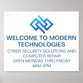 Moderne Cybersicherheits-Computer-Technologieunter Poster