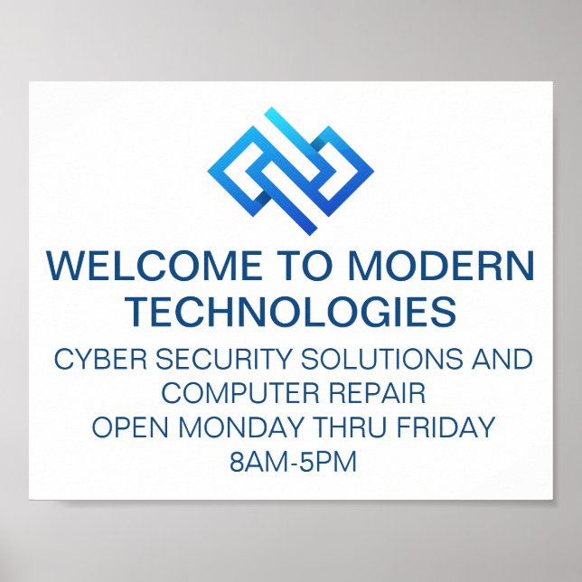Moderne Cybersicherheits-Computer-Technologieunter Poster (Vorne)