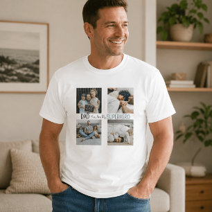 Moderne Dad-Superhelden-Familien-Foto-T-Shirt T-Shirt
