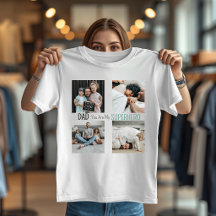 Moderne Dad-Superhelden-Familien-Foto-T-Shirt
