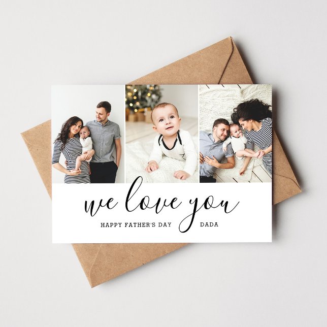 Moderne Dada 3 Foto Collage Vatertag Card Karte (Von Creator hochgeladen)