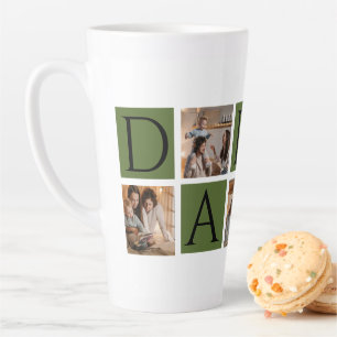 Moderne Daddy FotoCollage - Custom Vatertag Milchtasse