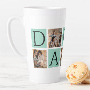 Moderne Daddy FotoCollage - Custom Vatertag   Milchtasse