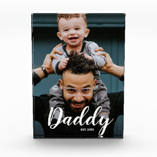 Moderne Daddy-Schriftzug mit individuellem Foto un