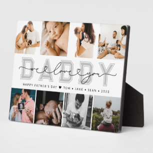 Moderne DADDY Vatertag FotoCollage Fotoplatte