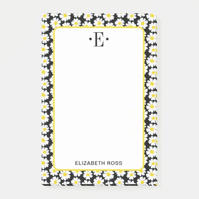 Moderne Daisies Post-it Klebezettel (Vorderseite)