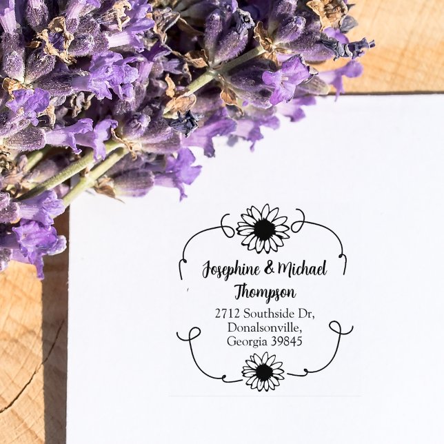 Moderne Daisy-Rücksendeadresse Gummistempel (Von Creator hochgeladen)