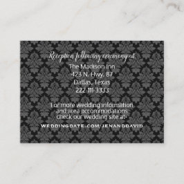 Moderne Damask Hochzeitskarte Begleitkarte