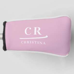 Moderne Damen-Putter mit Monogramm in Rosa Golf Headcover