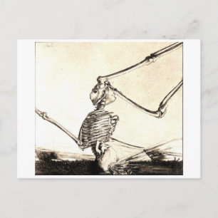 Moderne Dance Macabre Postkarte