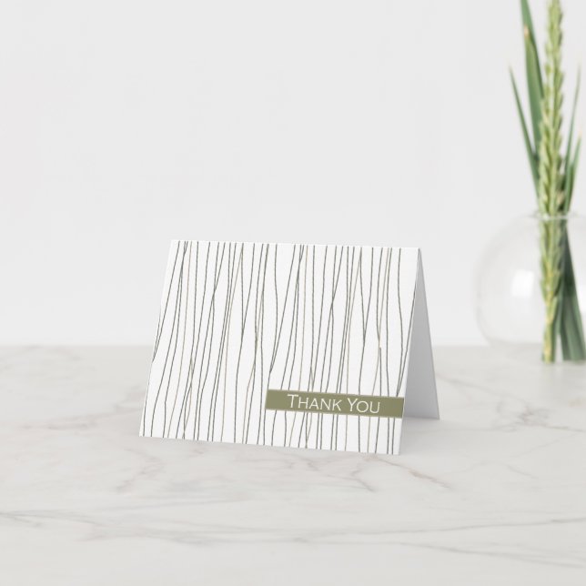 Moderne | danken Ihnen zu kardieren Dankeskarte (Vorderseite)