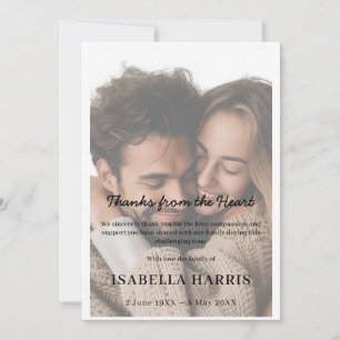 Moderne Dankeskarte zur Lebensfeier