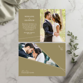 Moderne Dankeskarten mit sich überschneidenden Lin Dankeskarte