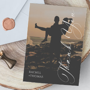 Moderne Dankeskarten-Silhouette für Hochzeiten bei Dankeskarte