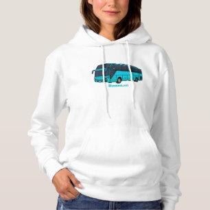 Moderne Darstellung des Cartoon von Personenbussen Hoodie